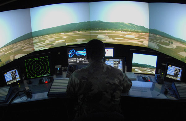 An air traffic control simulator at Aviano Air Base, Italy, is used to train air traffic controllers on specific situations unique to Aviano AB.  It can also be used to train outgoing members on their future bases' airspace scenarios. 